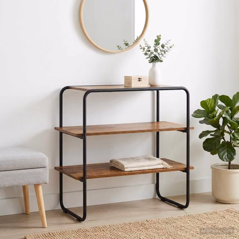 vidaXL Tavolo consolle moderno in legno color marrone L: 60 cm, P: 41 cm, H: 75 cm