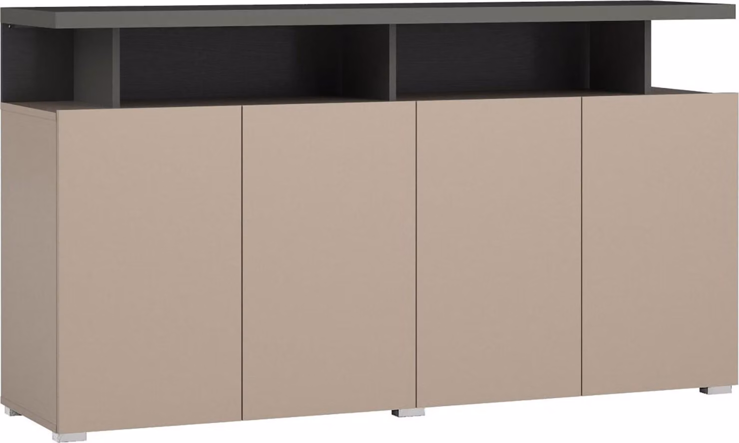 Madia Serio cassettiera 152,5x40x84cm Congo / antracite 4 ante