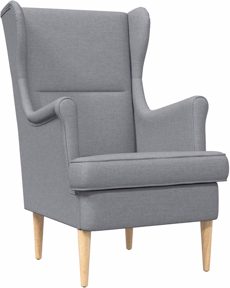 Poltrona in tessuto color grigio antracite, adatta per soggiorno e camera da letto, peso: 14,805 kg
