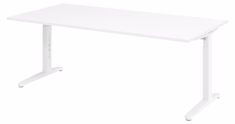 bümö Scrivania Serie-XB - Decorazione: bianco, dimensioni: 200 x 100 cm, struttura: bianco