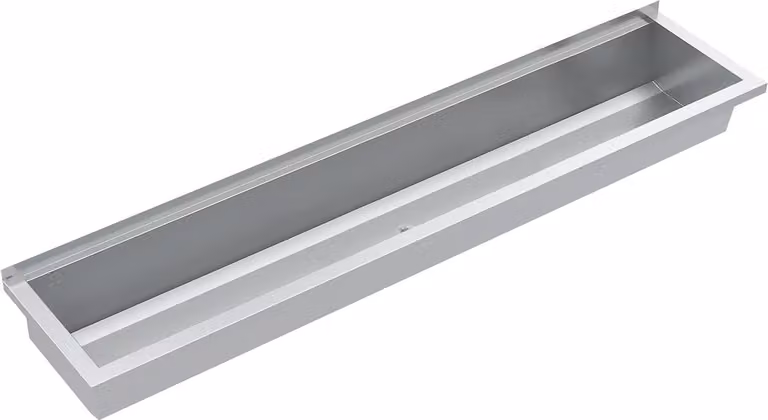 KWC AR vasca di lavaggio, PLANOX, acciaio inox, W.-Mont., 1800x210x382 mm, senza banco di lavoro