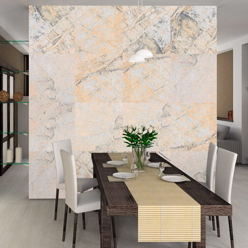 PURO TAPETE autoadesivo 10m muro tatuaggio decorativo mobili foglio decorativo foglio foto pannello adesivo muro poster muro adesivo - marmo pietra aspetto mosaico beige f-A-0390-j-b