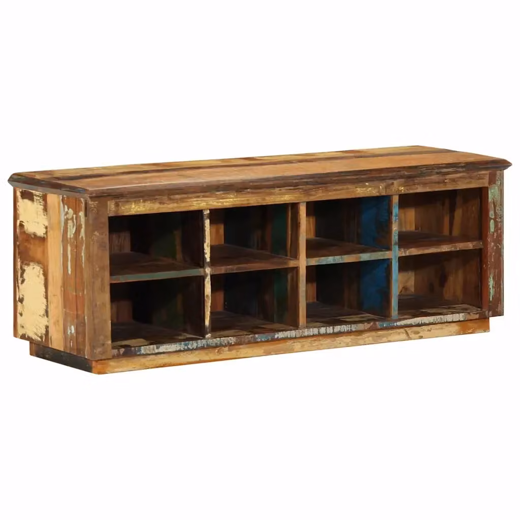 Mobile porta scarpe moderno vidaXL in legno marrone multicolore L: 110 cm, P: 35 cm, H: 40 cm – 2