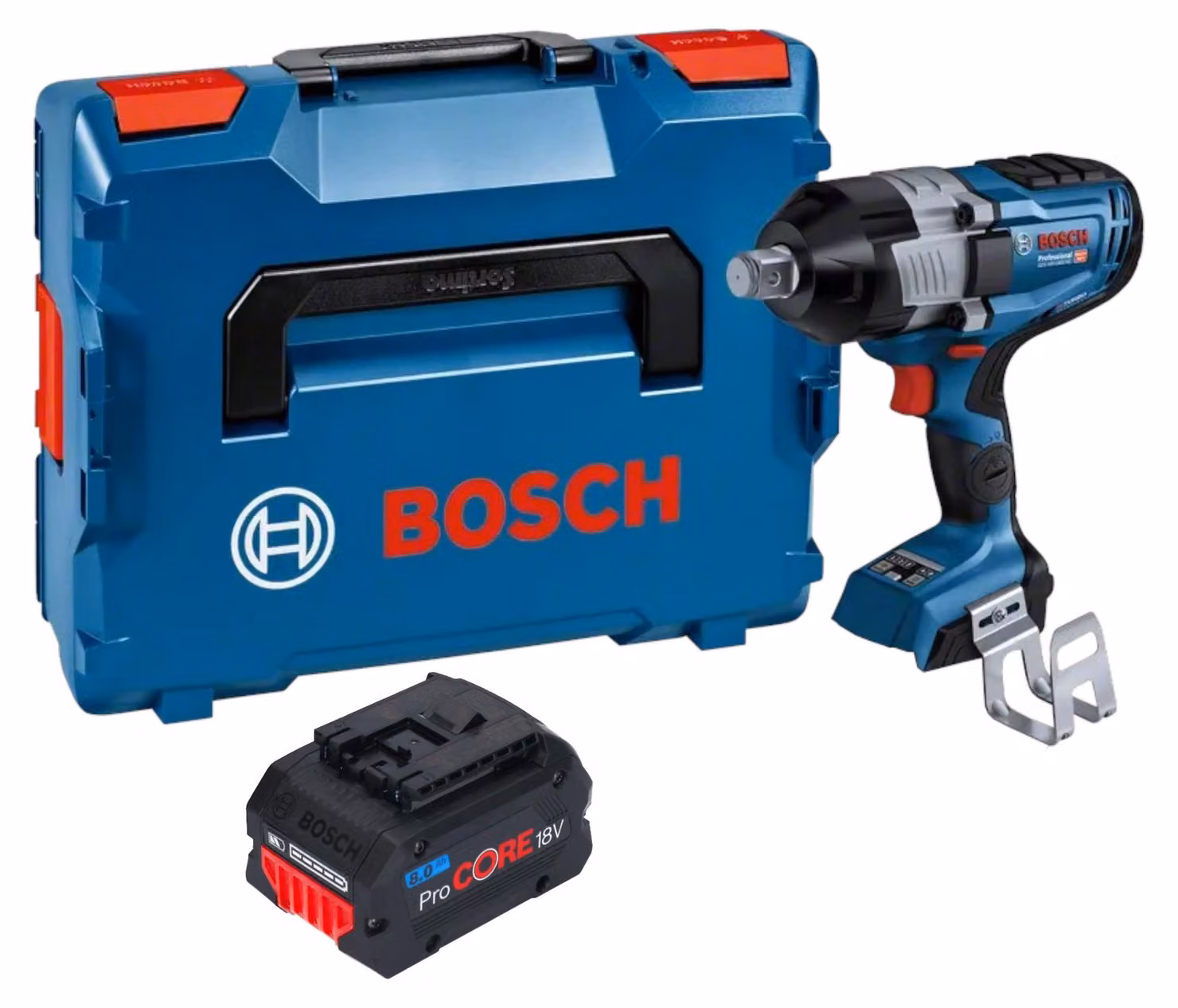 Bosch GDS 18V-1600 HC Avvitatore a impulsi professionale a batteria 18 V 1600 Nm 3/4'' BITURBO Brushless + 1x batteria ricaricabile ProCORE 8,0 Ah + L-Boxx - senza caricabatterie