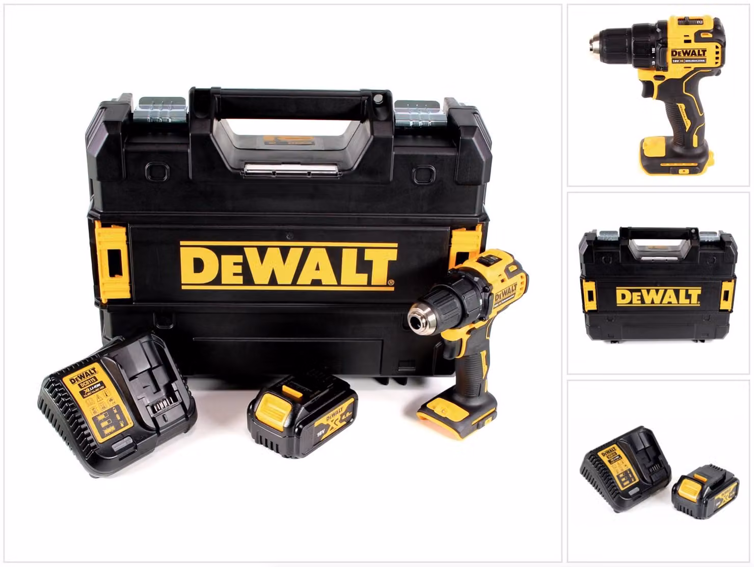 Trapano avvitatore a batteria DeWalt DCD 708 M1T 18 V Li-Ion brushless in confezione TSTAK + 1 batteria da 4,0 Ah + caricabatterie
