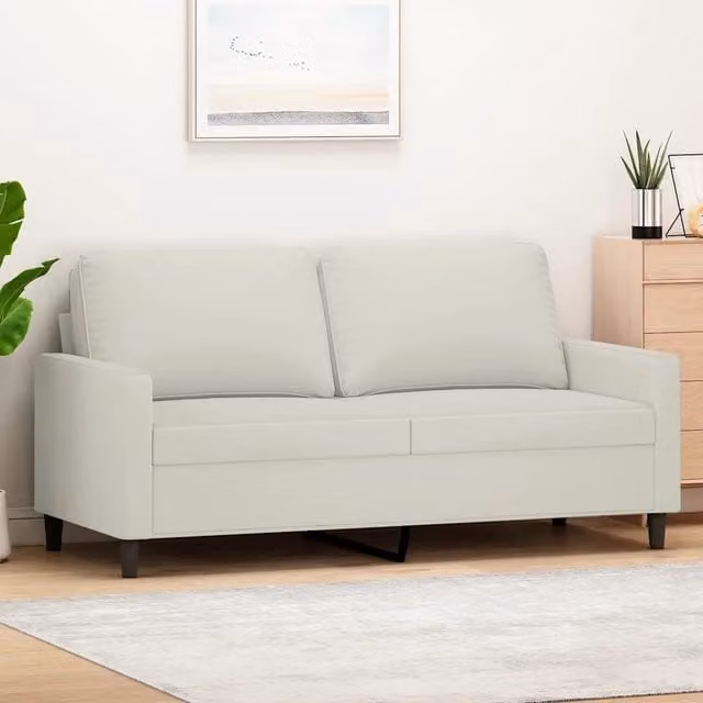 Divano a 2 Posti-Sofa 2 Posti crema 140 cm in Velluto 290098