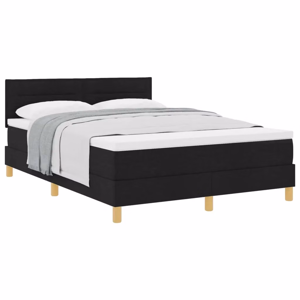 Letto ibrido con cuscino vidaXL in tessuto nero L/P: 160 x 200 cm – 2
