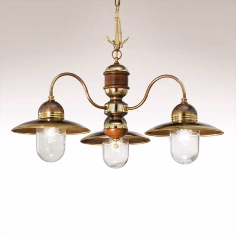 Cremasco Lampada a sospensione FARO, dimmerabile, Ottone / Oro, Soggiorno / Sala da pranzo, Marittimo, Lampada a sospensione