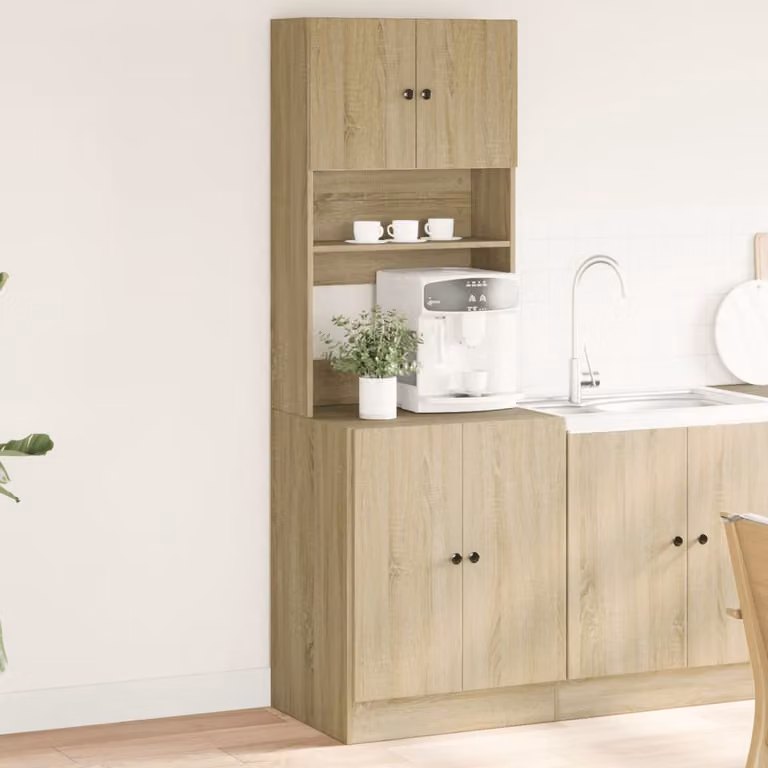 Mobile da cucina moderno vidaXL in legno marrone con ante a battente e ripiani interni L/P/H: 60 x 50 x 180 cm
