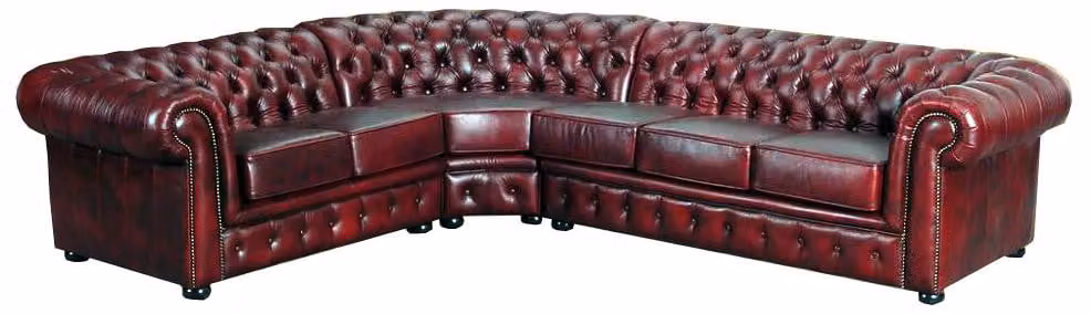 Chesterfield Ecksofa Croton Ledersofa Sofa Couch Polster Garnitur Wohnlandschaft