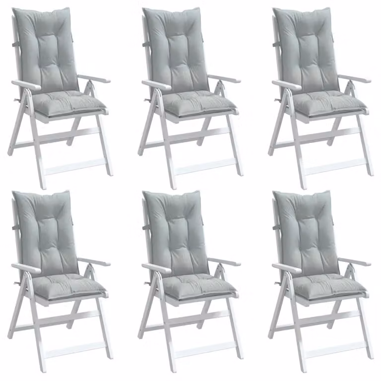 vidaXL Cuscini per Sedia con Schienale Alto, Grigio, L 120 cm x P 50 cm x H 7 cm, in Tessuto di Poliestere Resistente ai Raggi UV