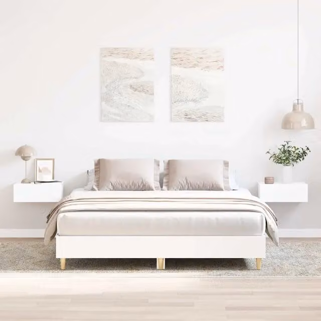 Giroletto vidaXL in legno multistrato bianco L: 150 cm, P: 200 cm