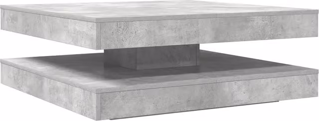 Tavolino da salotto | Tavolino da caff¨¨ | Tavolino da Soggiorno Girevole a 360 Gradi Grigio 90x90x34,5 cm