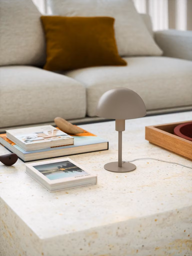 NORDLUX Ellen mini lampada da tavolo, Variante: Ø: 160 x 250 mm, E14, marrone