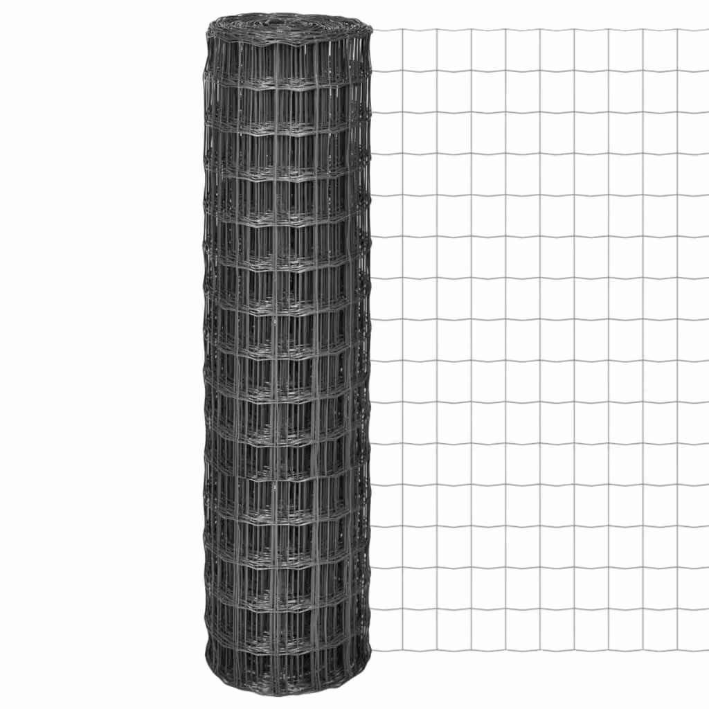vidaXL Eurozaun Stahl 10 x 1,5 m Grau
