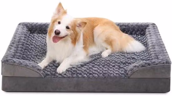 Tappetini ortopedici per cani XL – Comodi tappetini per cani con rivestimenti removibili e bordo rialzato
