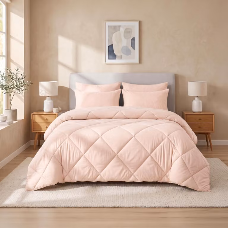 Copertura per letto 2 in 1, adatta per l'estate e l'inverno, dimensioni 224 x 220 cm, in microfibra