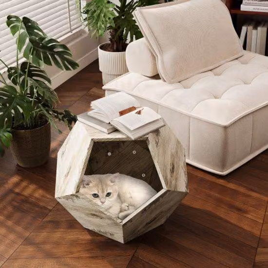 Mobili multifunzionali per animali domestici da 66 cm: trasportino per gatti, scrivania e tavolino per piante in MDF