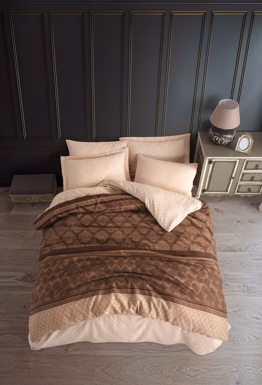L'Essentiel Linge de Maison, Begonvilla- EPF2441, marrone, copriletti, 65% cotone / 35% poliestere