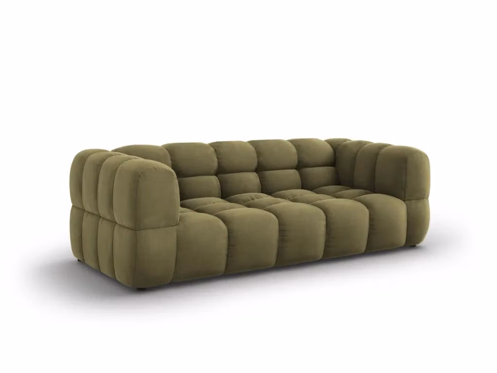 Divano Sky Cosmopolitan Design a 3 posti in velluto verde L: 214 cm, P: 75 cm, H: 78 cm – 2