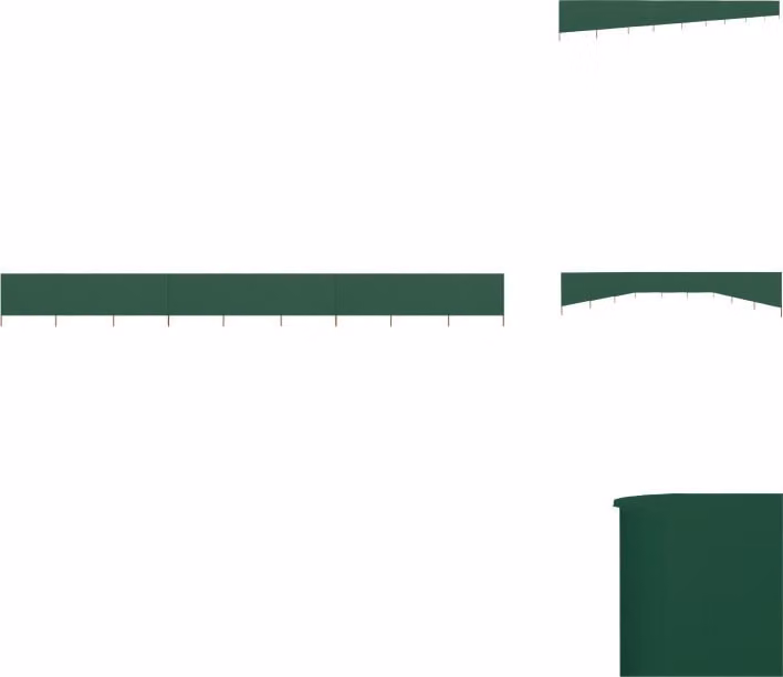 vidaXL 9 pezzi di tessuto frangivento 1200 x 120 cm verde - Ombrelloni e parasole