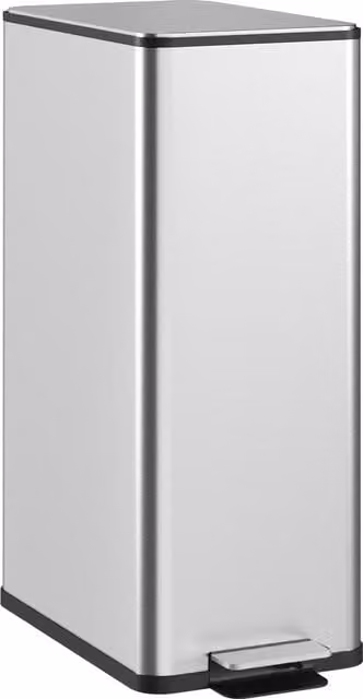 Cestino Spazzatura a Pedale HOMCOM in Acciaio Inox Argento con Chiusura Soft Close e Contenitore Interno Rimovibile da 20L L/P/H: 21.5 x 37.2 x 57 cm