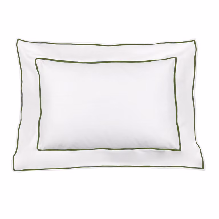 ISOLA Coppia federe - Taglia: 50x80,Colore: ISOLA - BIANCO + VERDE BOSCO