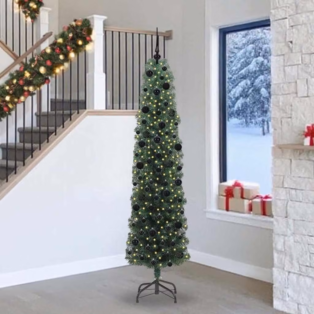 Maison Exclusive - Albero di Natale artificiale con 300 LED e supporto, verde, 240 cm