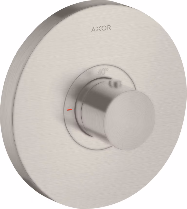 hansgrohe AXOR Starck ShowerSelect Thermostat de douche à débit élevé rond encastré, 36721800, 36721800