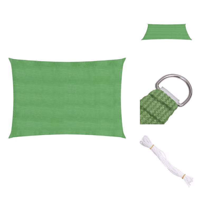 vidaXL Tenda da sole, 160 g/m², verde chiaro, 2x4 m, HDPE - Tende da sole e protezioni solari