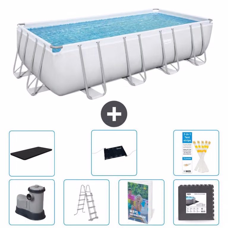 Bestway Power Steel, piscina rettangolare - 549x274x122 cm - 6 pezzi, modello S543