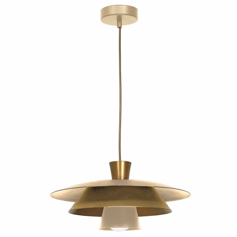 Platone oro e beige lampada a sospensione decorativa 1xE27 15W Luminex
