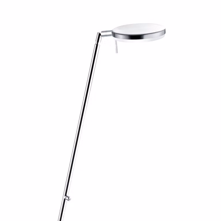 HELL Lampada da terra a LED Omega, dimmerabile, Alluminio / Grigio / Zincato, Soggiorno / Sala da pranzo, Metallo, Moderno, Lampada LED da terra