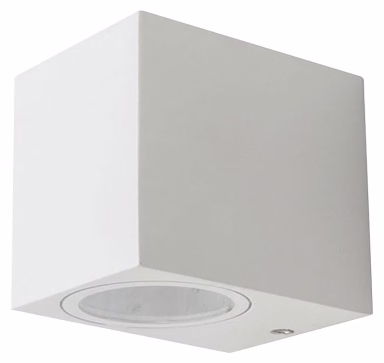 Lampada da parete quadrata, alluminio bianco, 1 pezzo, 35W