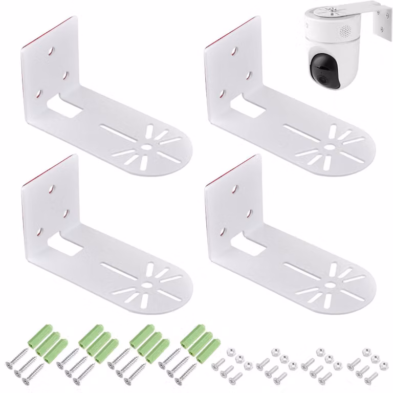 Set di 4 supporti per telecamere da esterno, supporto angolare per telecamera da interno