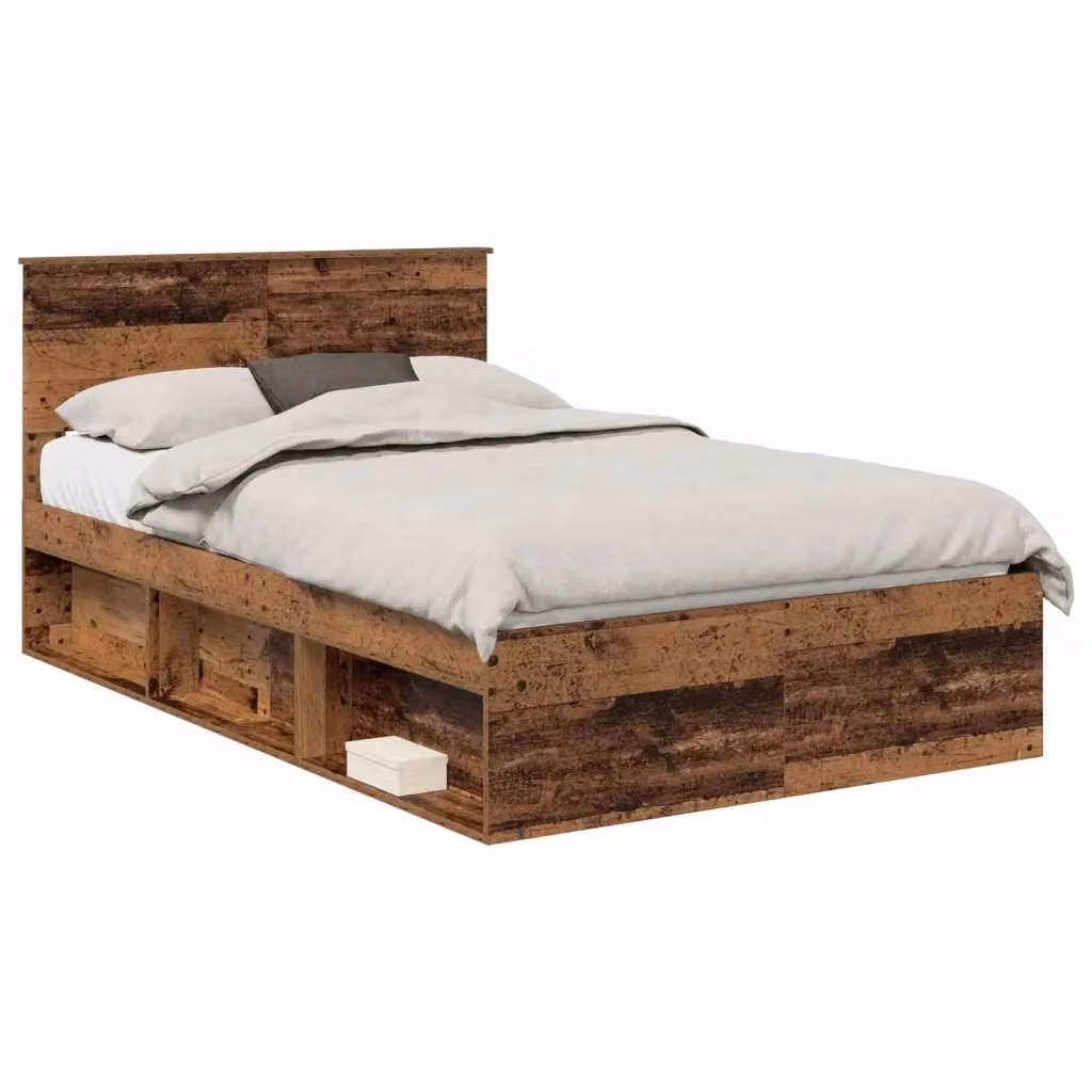 Struttura del letto vidaXL in pino massello marrone con doghe in legno L/P: 120 x 200 cm – 2