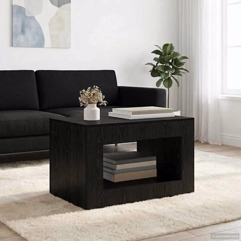 Maison Exclusive - Tavolino da caffè, finitura effetto legno di quercia scura, 80,5 x 50 x 50 cm