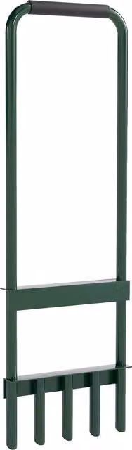 Arieggiatore manuale per prato Outsunny con 5 punte cave in acciaio e manico antiscivolo, colore verde scuro