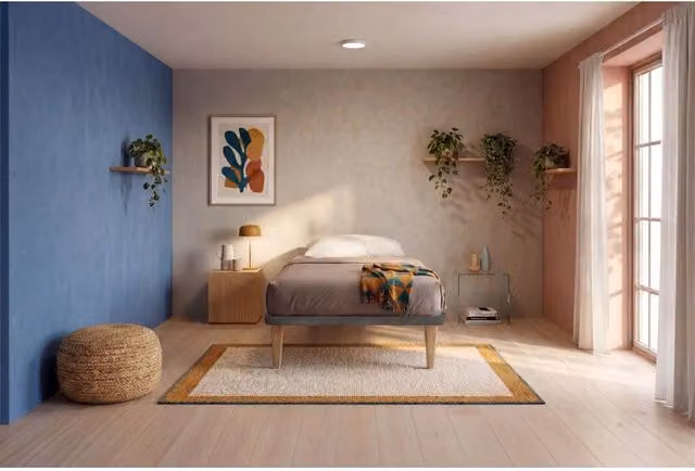 Letto imbottito Piazza e mezzo 120x200 cm Tessis - Con rete,Microfibra,Grigio