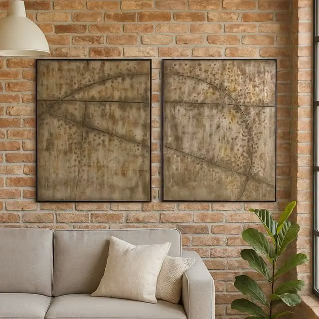 Olio su metallo da parete Two 75x100 cm design moderno | Duzzle