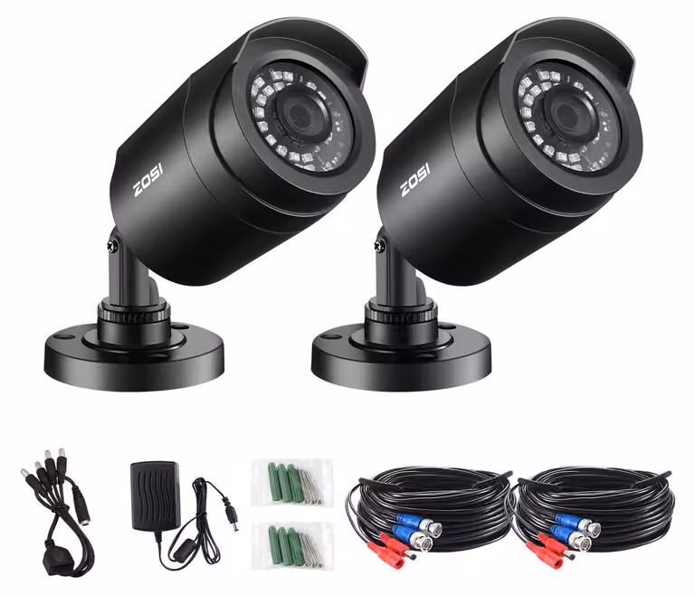 Telecamera di sicurezza, risoluzione 1080P, visione notturna fino a 24 metri, confezione da 2, confezione da 2