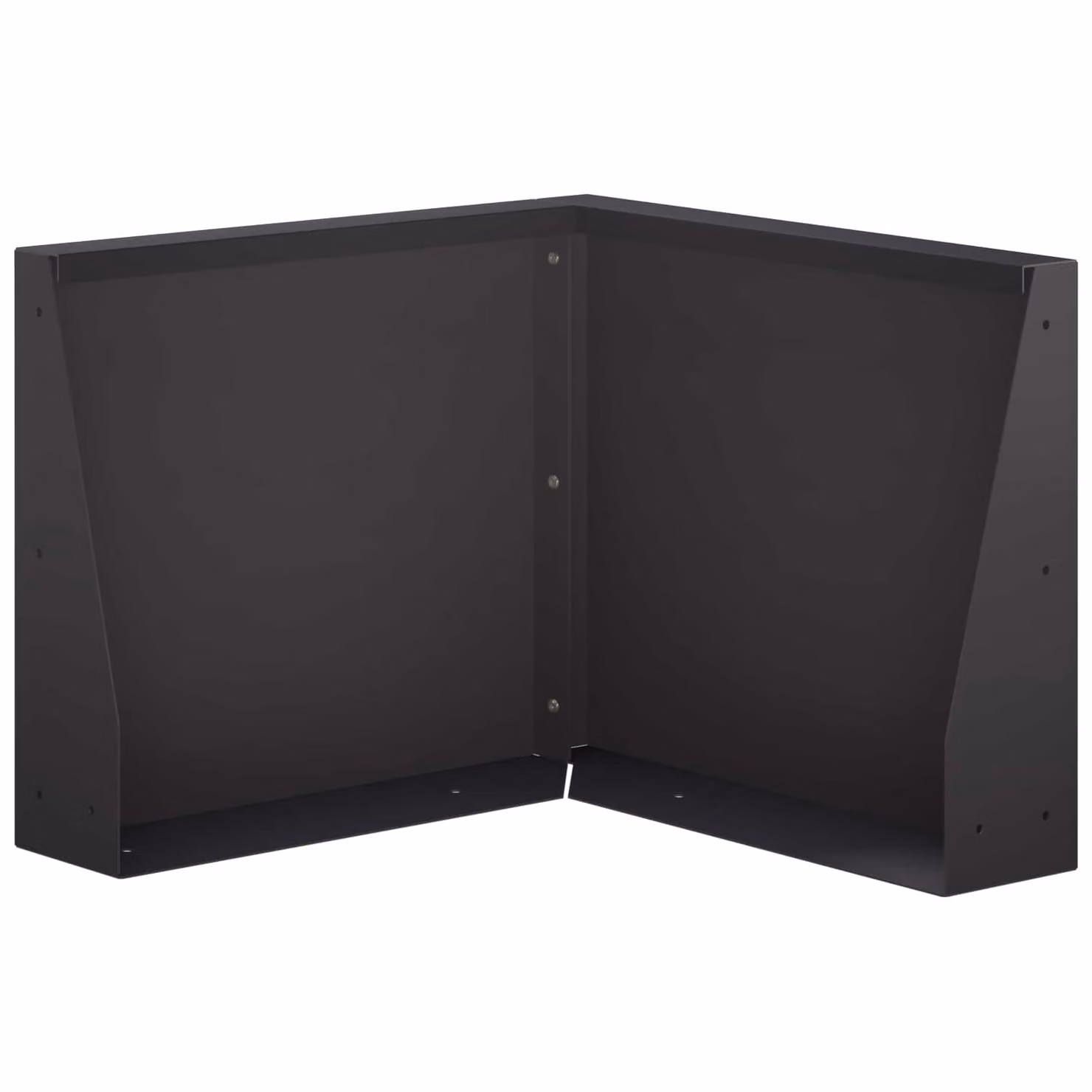 Letti rialzati vidaXL in acciaio nero per giardino e prato L/P/H: 50 x 50 x 30 cm