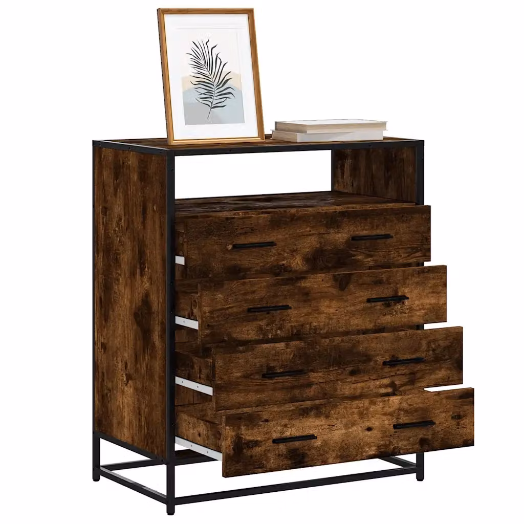 Cassettiera in legno multistrato Rovere Fumo L: 70 cm, P: 41 cm, H: 83,5 cm CFW7111811 – 2