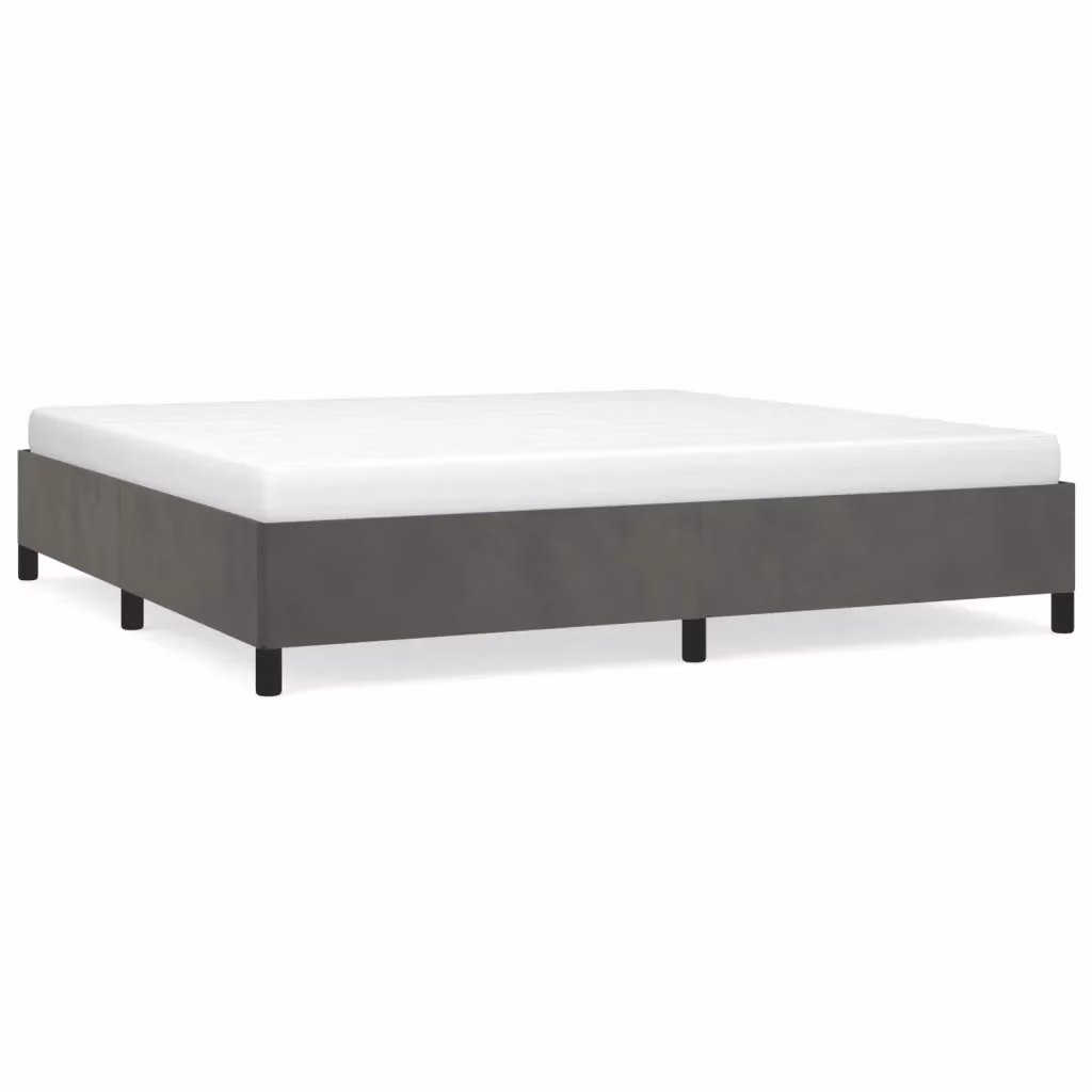 Struttura Letto Design Mania in Velluto Grigio Scuro L/P: 200 x 200 cm – 2