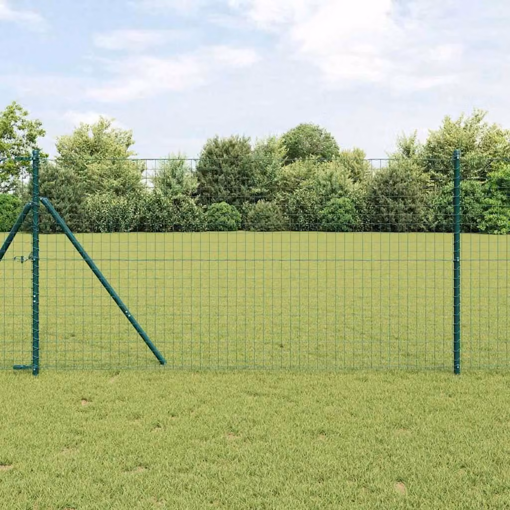 Maison Exclusive - Recinzione con Posto Verde 1,4 x 10 m Acciaio e PVC