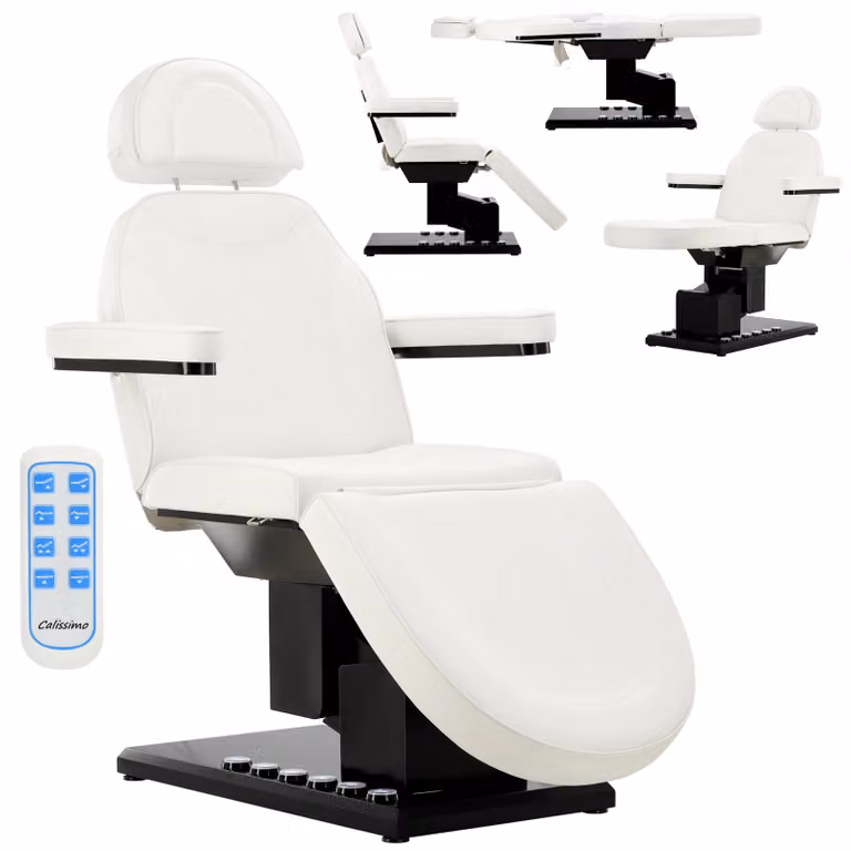 Poltrona estetica elettrica per salone di bellezza pedicure regolazione controllo a pedale + telecomando 3 attuatori Malaga