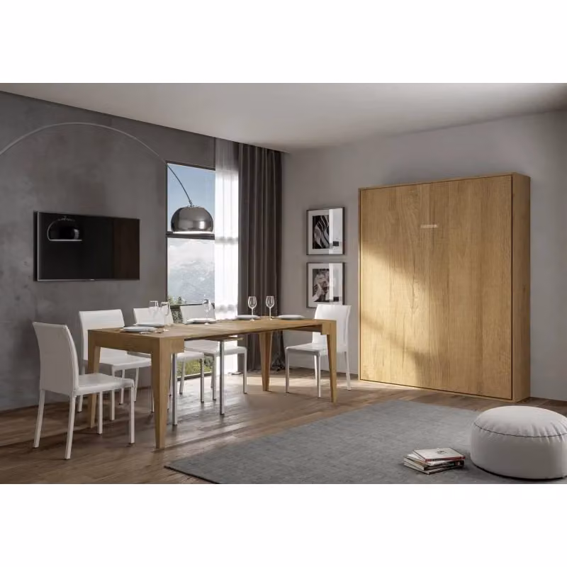 Letto a scomparsa verticale Kentaro Itamoby colore Quercia Natura e Marrone – 2