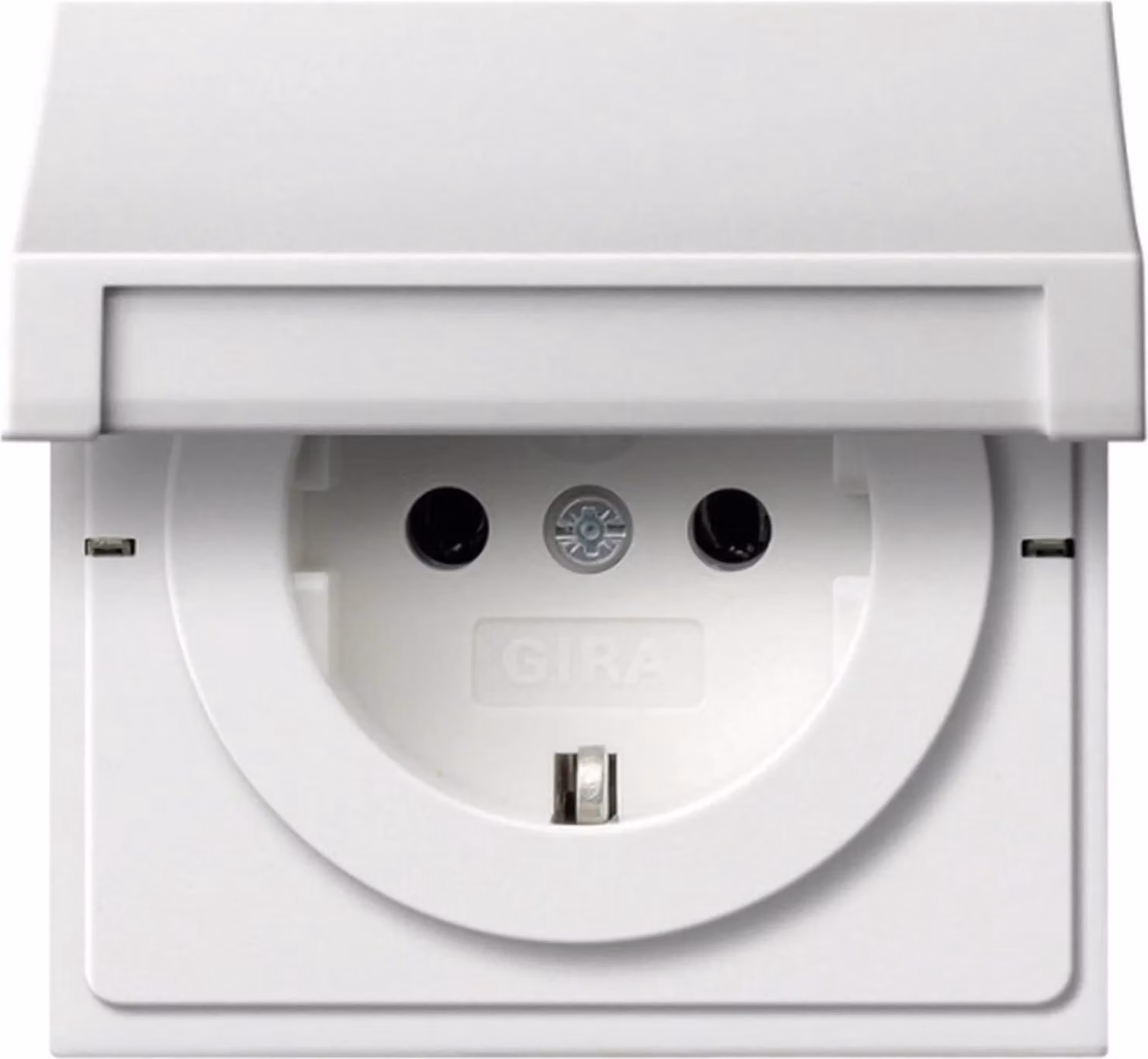 Presa SCHUKO Gira con coperchio ribaltabile Gira 0414112 Bianco puro, 1 pz.