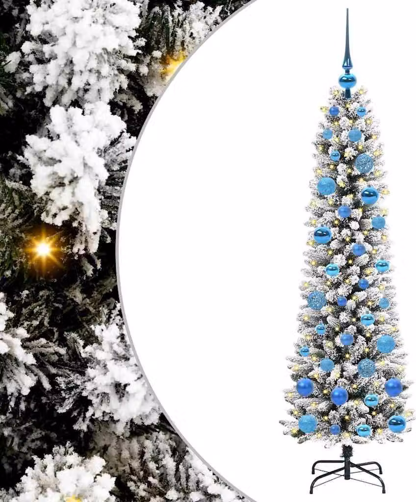 Albero di Natale artificiale con 150 LED Bianco 150 cm