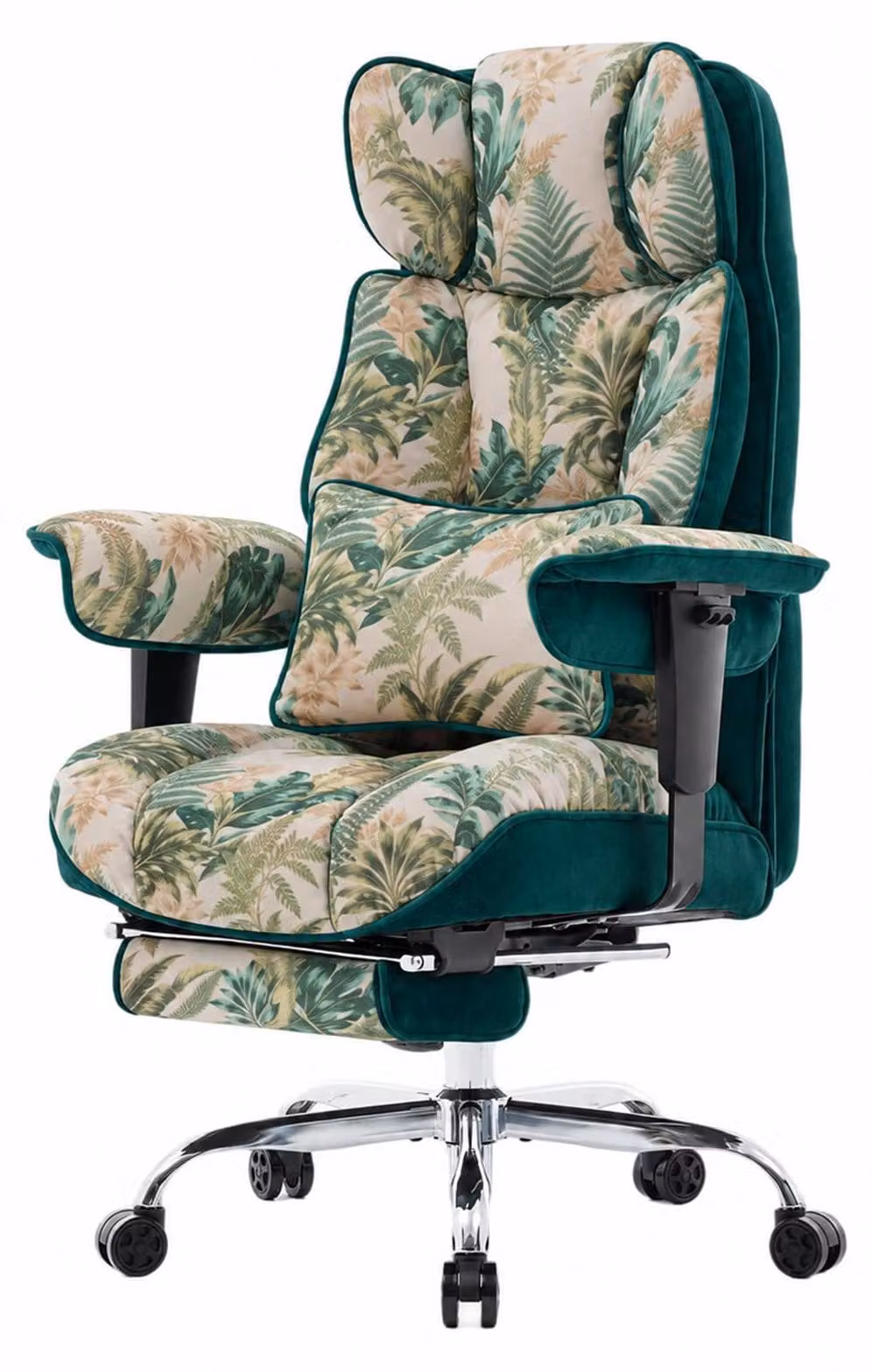 Sedia da ufficio ergonomica, di grandi dimensioni, con schienale alto, altezza regolabile e poggiapiedi